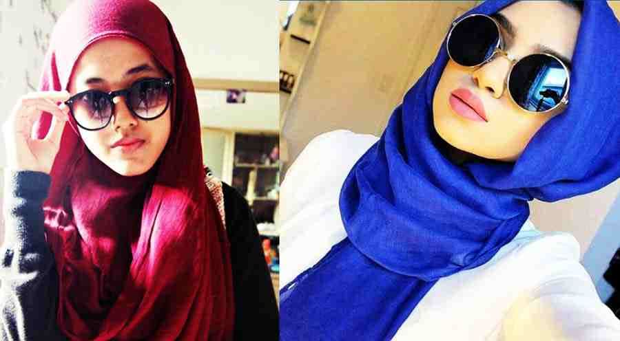 Gambar hijabers dengan kacamata hitam